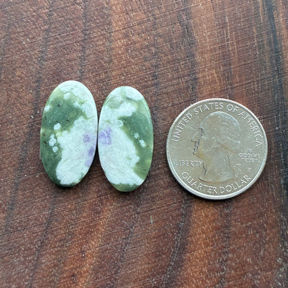 Peace Jade - Cabochon Pair - Oval - Teardrop - Square