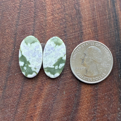Peace Jade - Cabochon Pair - Oval - Teardrop - Square