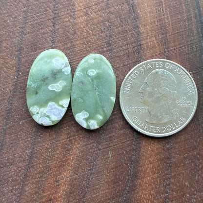 Peace Jade - Cabochon Pair - Oval - Teardrop - Square