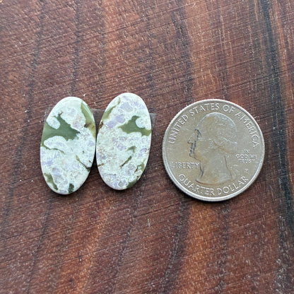 Peace Jade - Cabochon Pair - Oval - Teardrop - Square