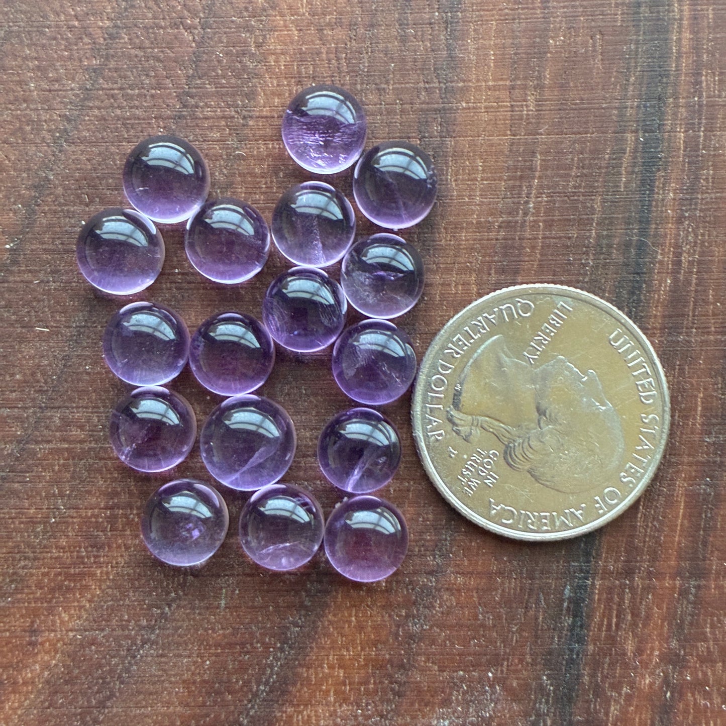 Amethyst - Cabochon - Round - Calibrated - 8mm