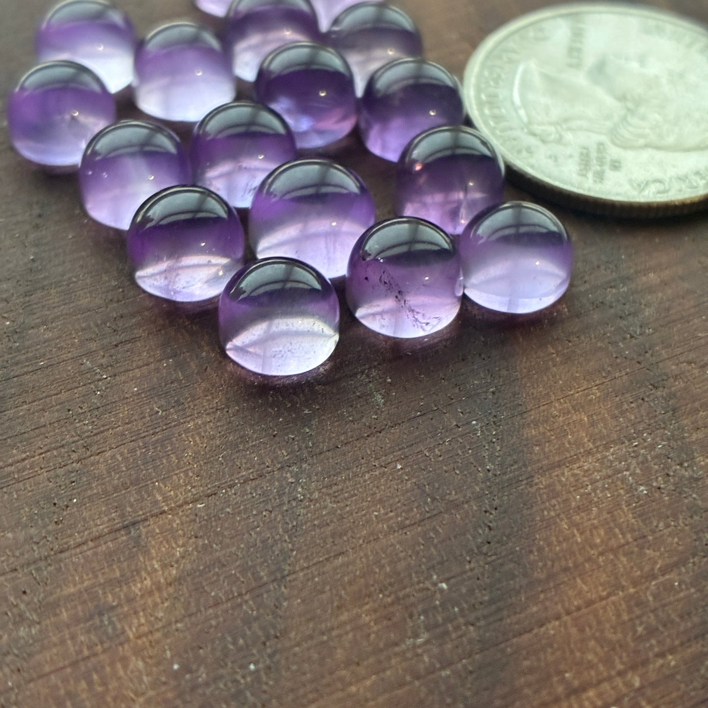 Amethyst - Cabochon - Round - Calibrated - 8mm