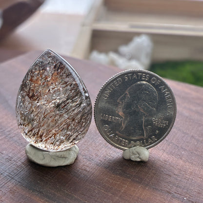 Rutilated Quartz - Cabochon - Teardrop - Rectangle