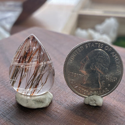 Rutilated Quartz - Cabochon - Teardrop - Rectangle