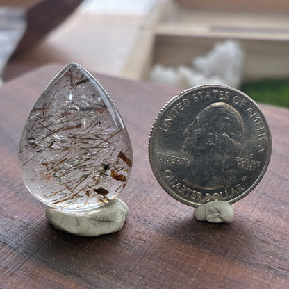 Rutilated Quartz - Cabochon - Teardrop - Rectangle