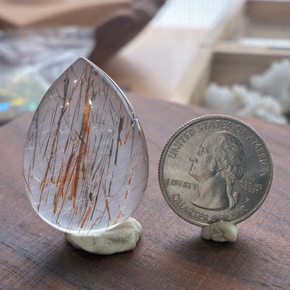 Rutilated Quartz - Cabochon - Teardrop - Rectangle