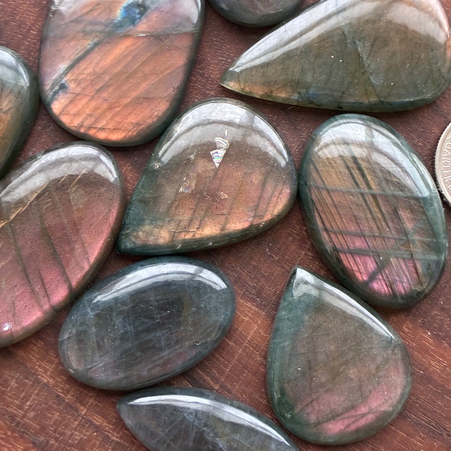 Sunset Labradorite - Cabochon - Teardrop - Oval - Square