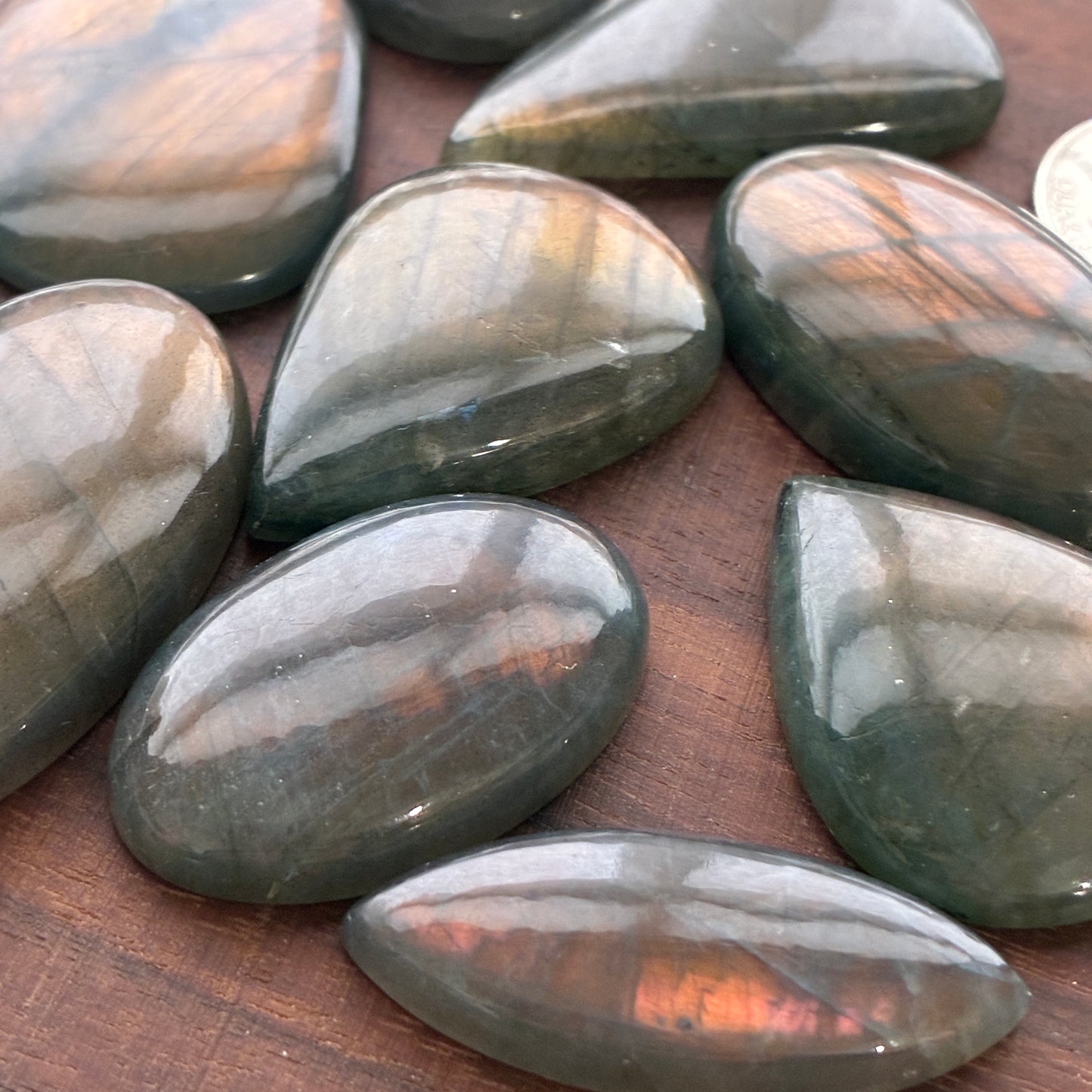 Sunset Labradorite - Cabochon - Teardrop - Oval - Square