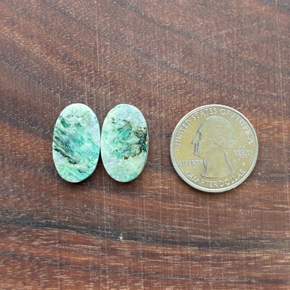 Mariposite - Cabochon Pair - Oval - Teardrop