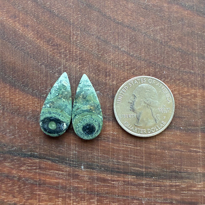 Kambaba Jasper - Cabochon Pair - Oval - Coffin - Rectangle - Teardrop - Round
