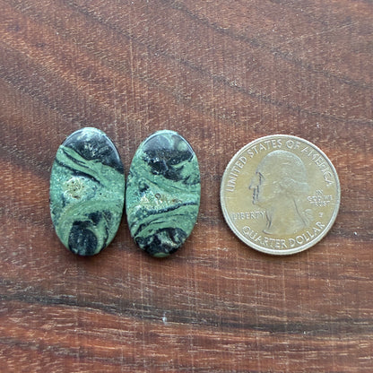 Kambaba Jasper - Cabochon Pair - Oval - Coffin - Rectangle - Teardrop - Round