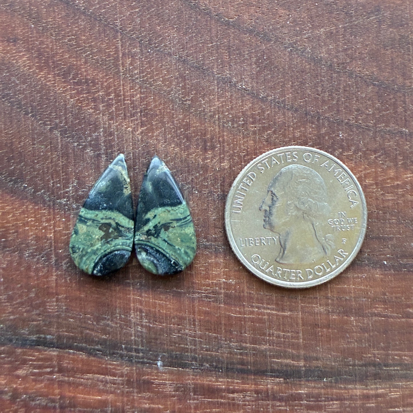 Kambaba Jasper - Cabochon Pair - Oval - Coffin - Rectangle - Teardrop - Round