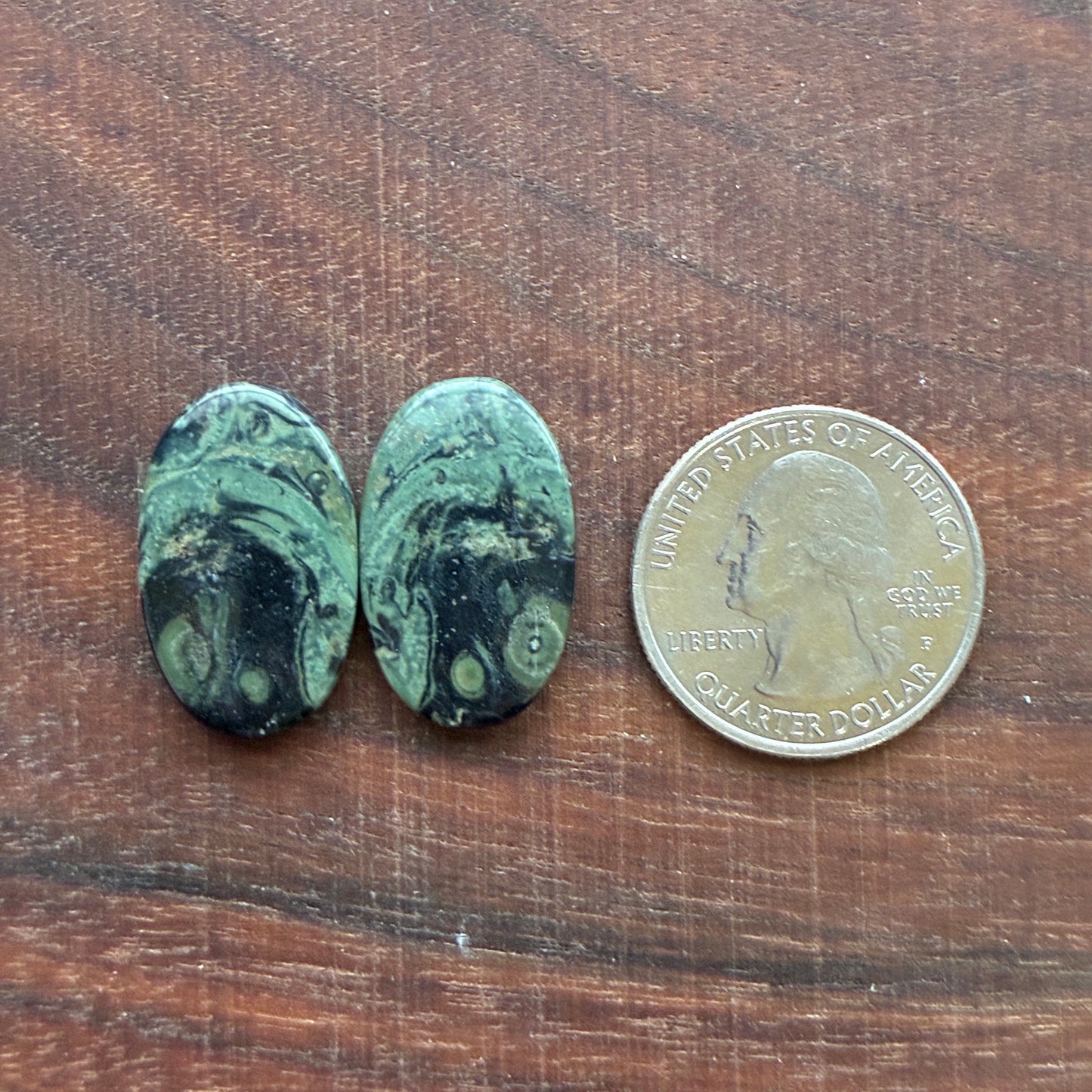 Kambaba Jasper - Cabochon Pair - Oval - Coffin - Rectangle - Teardrop - Round