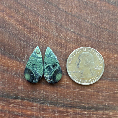 Kambaba Jasper - Cabochon Pair - Oval - Coffin - Rectangle - Teardrop - Round