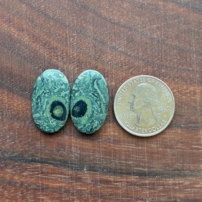 Kambaba Jasper - Cabochon Pair - Oval - Coffin - Rectangle - Teardrop - Round