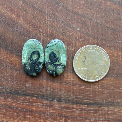 Kambaba Jasper - Cabochon Pair - Oval - Coffin - Rectangle - Teardrop - Round