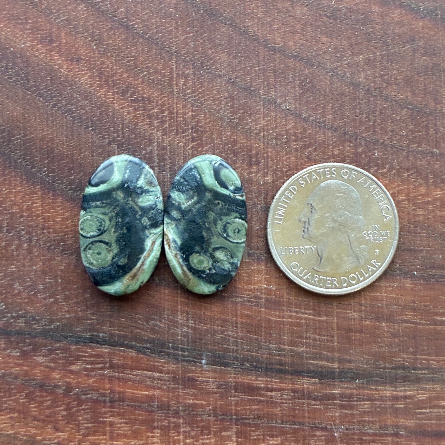 Kambaba Jasper - Cabochon Pair - Oval - Coffin - Rectangle - Teardrop - Round