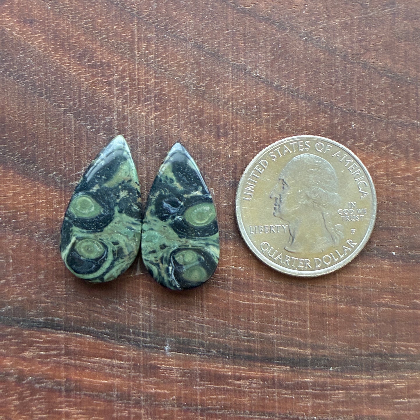 Kambaba Jasper - Cabochon Pair - Oval - Coffin - Rectangle - Teardrop - Round