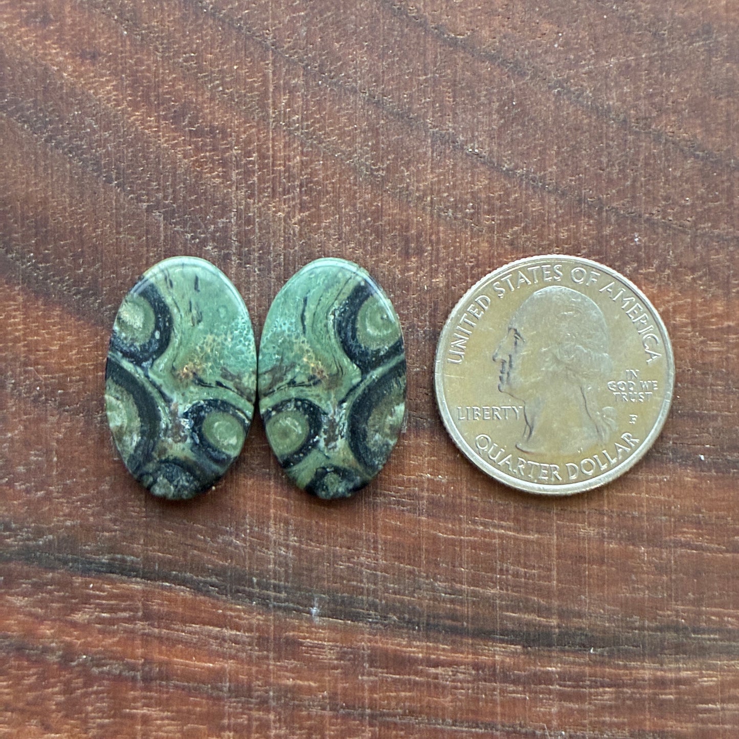 Kambaba Jasper - Cabochon Pair - Oval - Coffin - Rectangle - Teardrop - Round