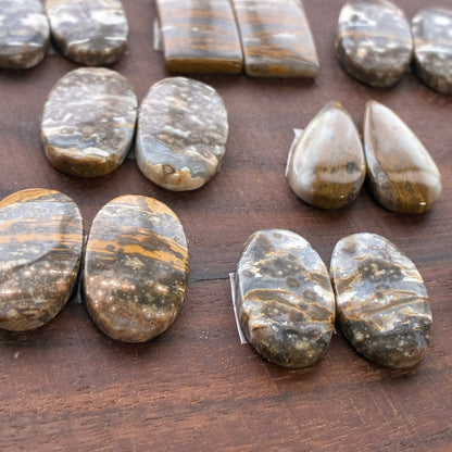Ocean Jasper - Cabochon Pair - Oval - Teardrop - Rectangle