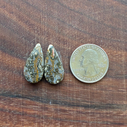 Ocean Jasper - Cabochon Pair - Oval - Teardrop - Rectangle