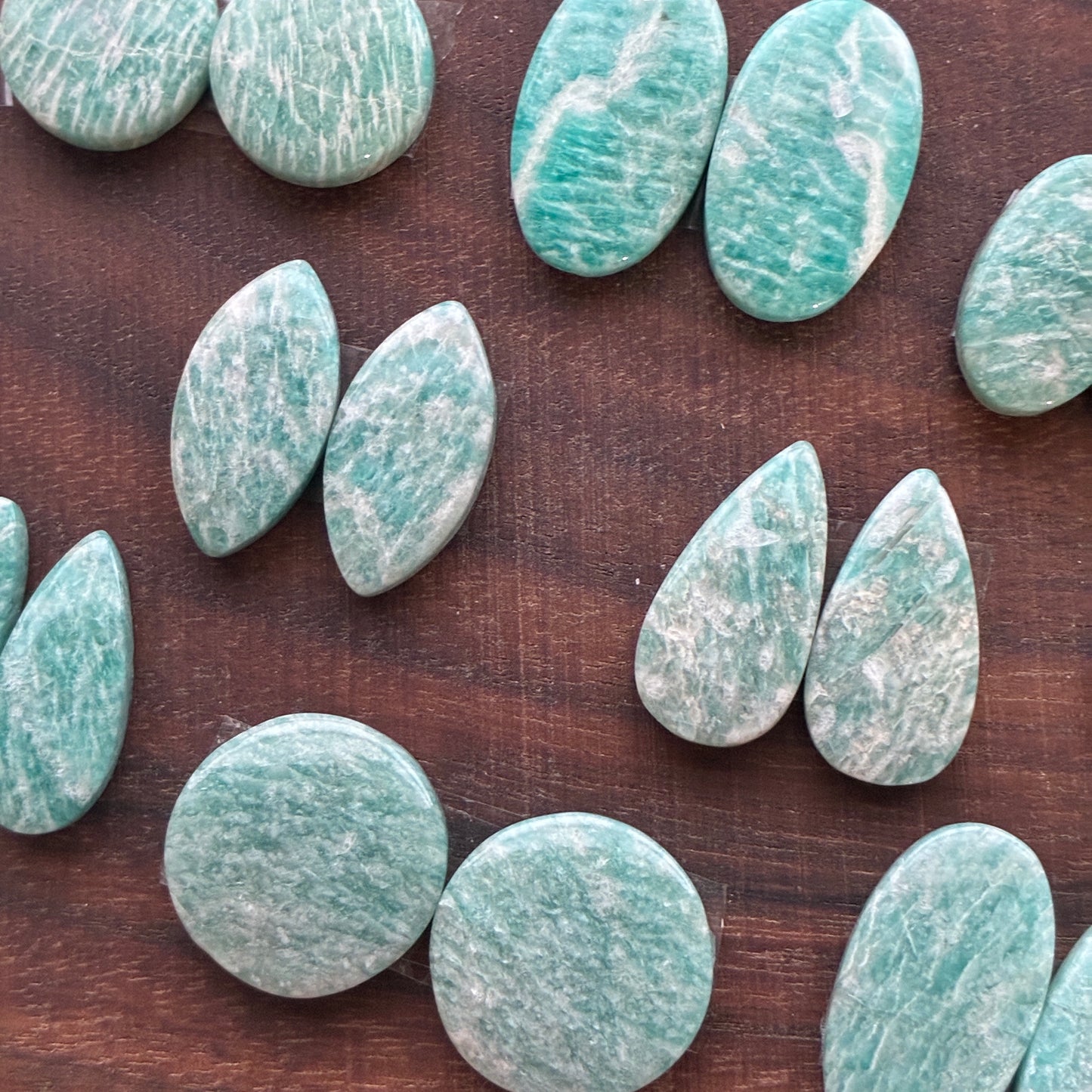 Amazonite - Cabochon Pair - Oval - Teardrop - Marquise - Round