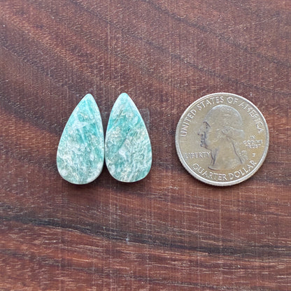 Amazonite - Cabochon Pair - Oval - Teardrop - Marquise - Round