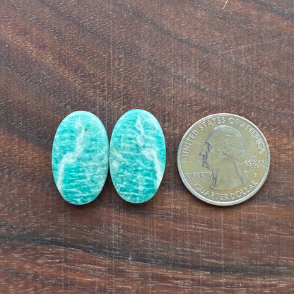 Amazonite - Cabochon Pair - Oval - Teardrop - Marquise - Round