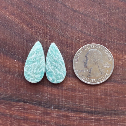 Amazonite - Cabochon Pair - Oval - Teardrop - Marquise - Round