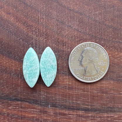 Amazonite - Cabochon Pair - Oval - Teardrop - Marquise - Round