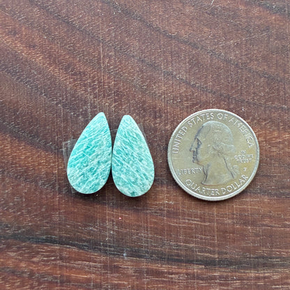 Amazonite - Cabochon Pair - Oval - Teardrop - Marquise - Round