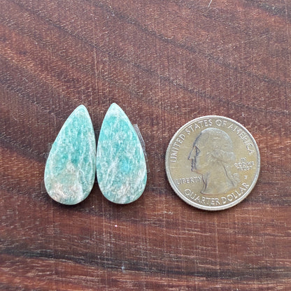 Amazonite - Cabochon Pair - Oval - Teardrop - Marquise - Round