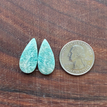 Amazonite - Cabochon Pair - Oval - Teardrop - Marquise - Round