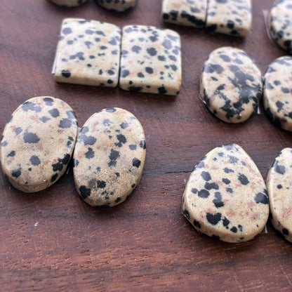 Dalmatian - Cabochon Pair - Oval - Rectangle - Teardrop