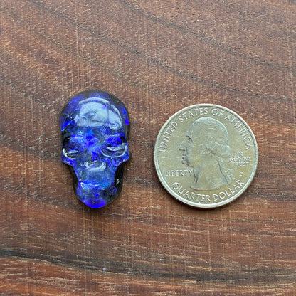Resin - Skull - Cabochon - Pink - Blue - Red - Ring - Pendant - Earring
