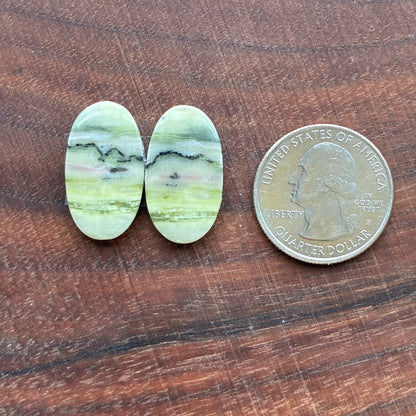 Serpentine - Cabochon Pair - Oval - Teardrop - Round