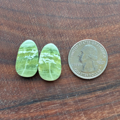 Serpentine - Cabochon Pair - Oval - Teardrop - Round