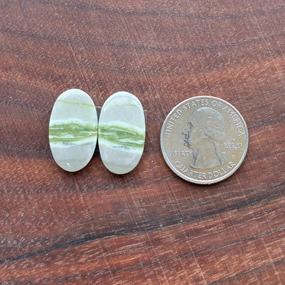 Serpentine - Cabochon Pair - Oval - Teardrop - Round