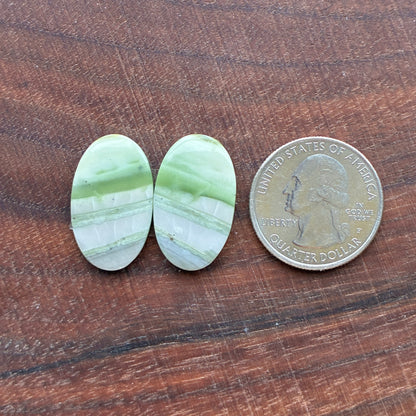 Serpentine - Cabochon Pair - Oval - Teardrop - Round