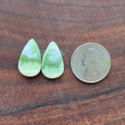 Serpentine - Cabochon Pair - Oval - Teardrop - Round