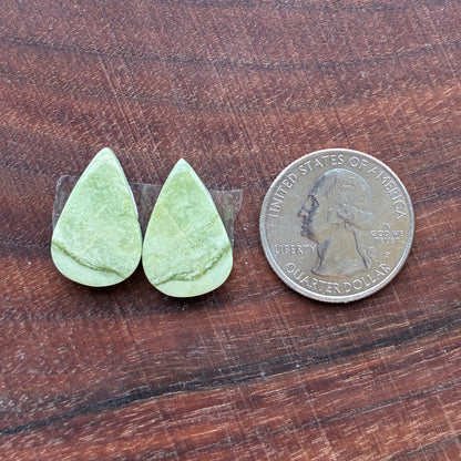 Serpentine - Cabochon Pair - Oval - Teardrop - Round