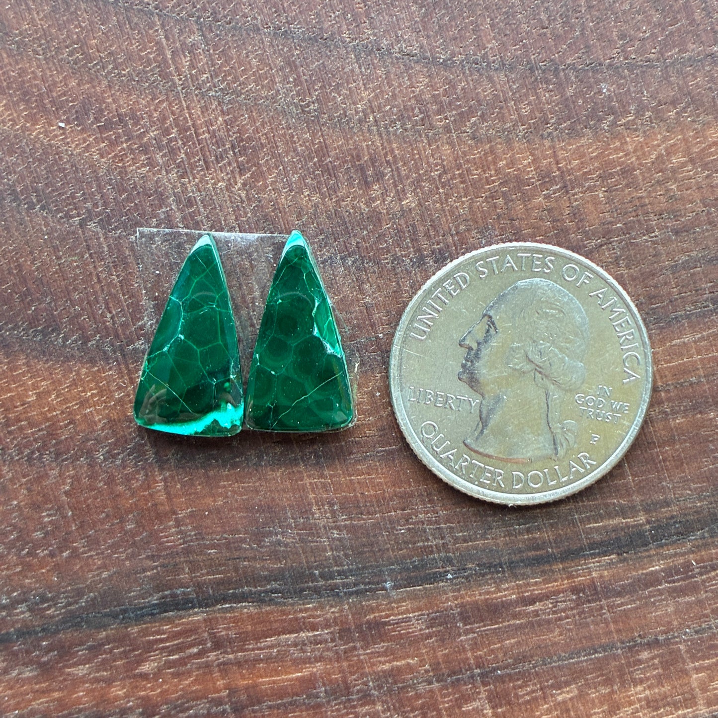 Chrysocolla Malachite - Cabochon Pair - Teardrop