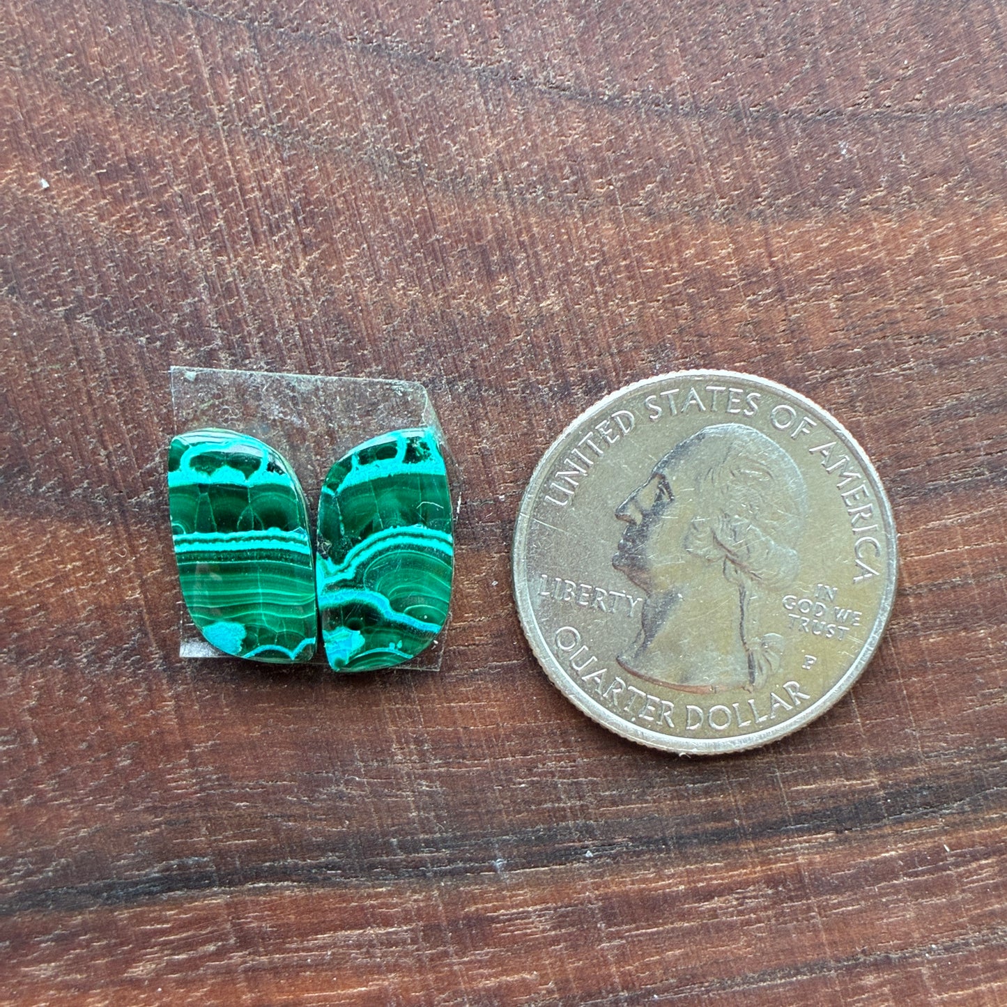Chrysocolla Malachite - Cabochon Pair - Teardrop