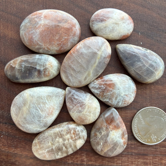 Belomorite - Moonstone Sunstone - Oval - Teardrop