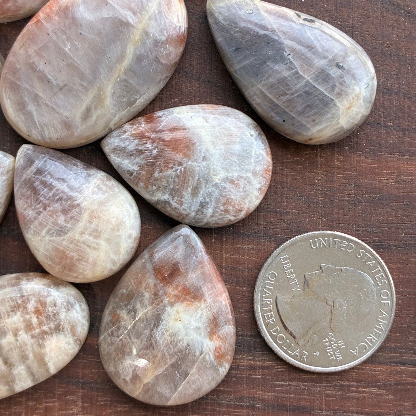 Belomorite - Moonstone Sunstone - Oval - Teardrop