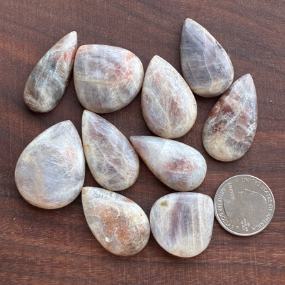 Belomorite - Moonstone Sunstone - Oval - Teardrop