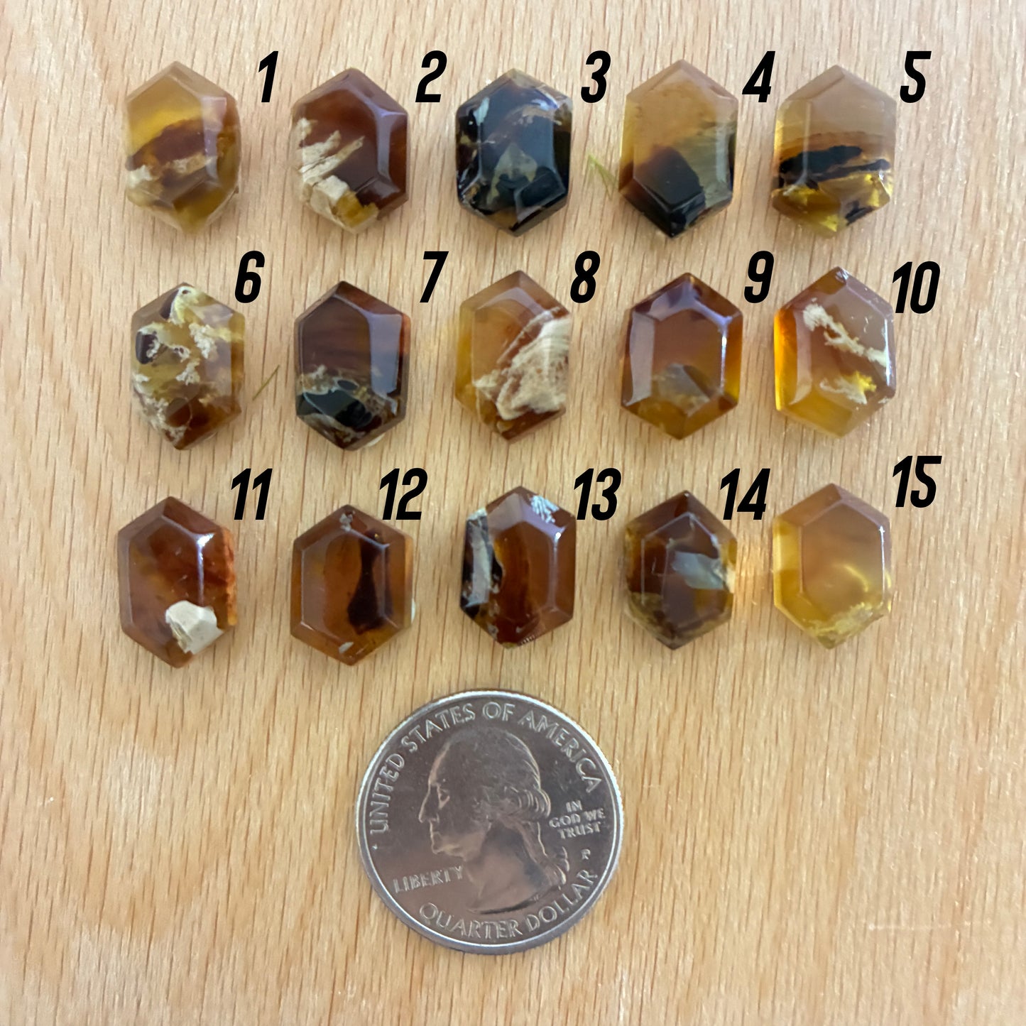 Indonesia Grass Amber - Cabochon - UV Reactive - Blue Amber