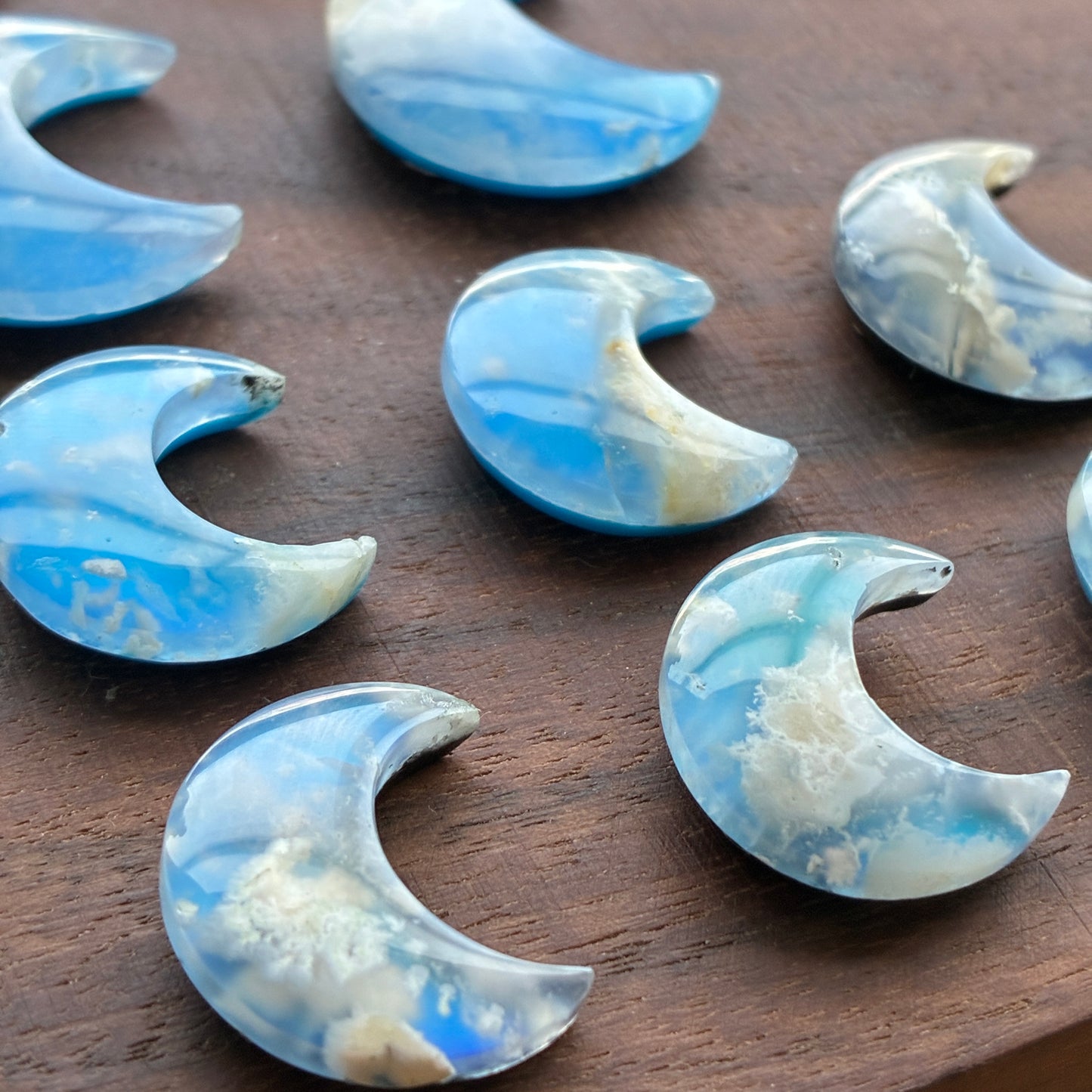 Moon - Plum Agate Aurora Doublet - Cabochon