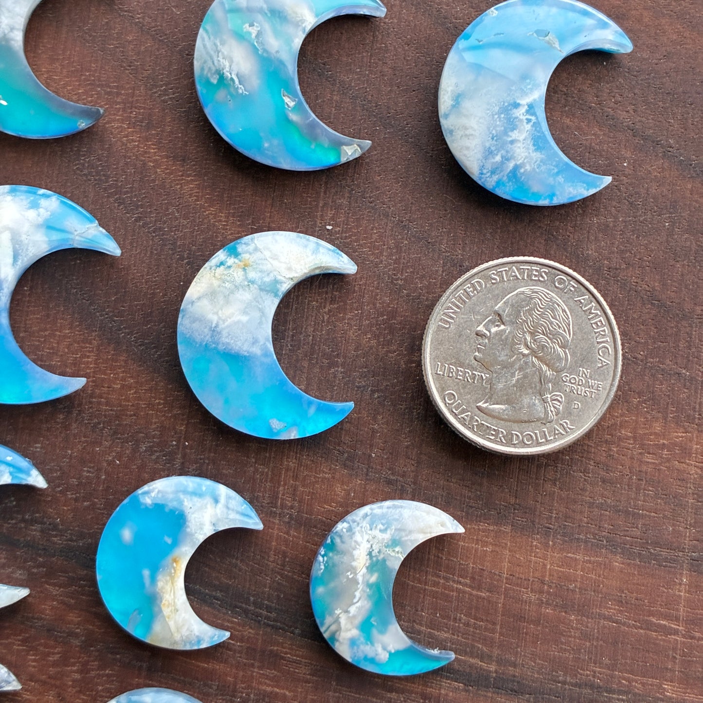 Moon - Plum Agate Aurora Doublet - Cabochon