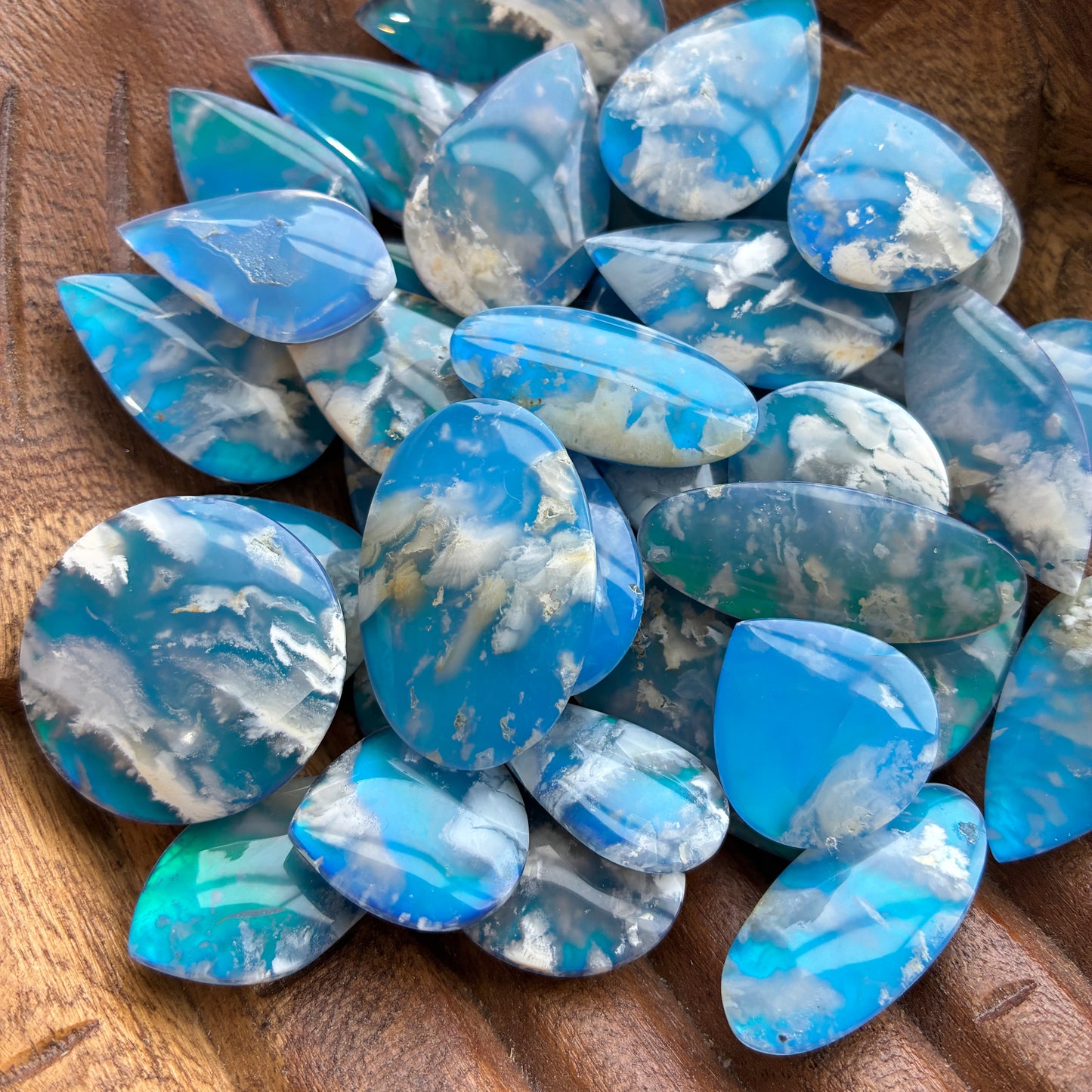 Plum Agate Aurora Doublet - Cabochon - Oval - Teardrop - Round